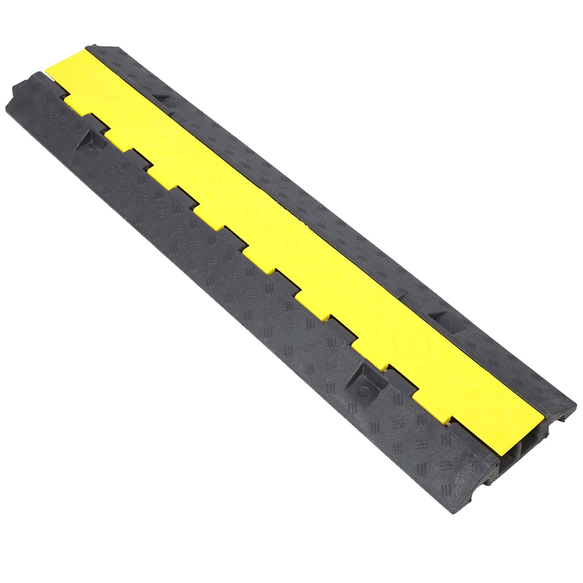 BlackTeck Cable Protector Ramp — 2 Channels, 11000-Lb. Load Capacity, Rubber, 3-Pack, Model# N2-121321